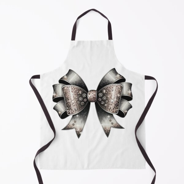 Item preview, Elegant Black and Silver Glitter Bow with Gems designed and sold by ImagineCorner.