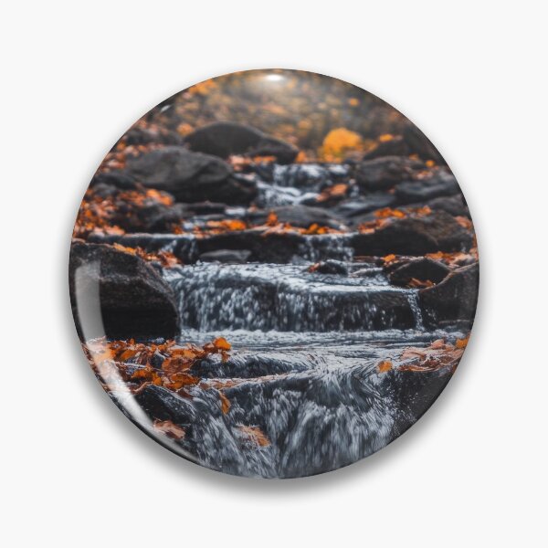 Item preview, A quiet stream meanders through a vibrant autumn forest filled with colorful leaves and calm waters on a peaceful afternoon. designed and sold by Jerhus.