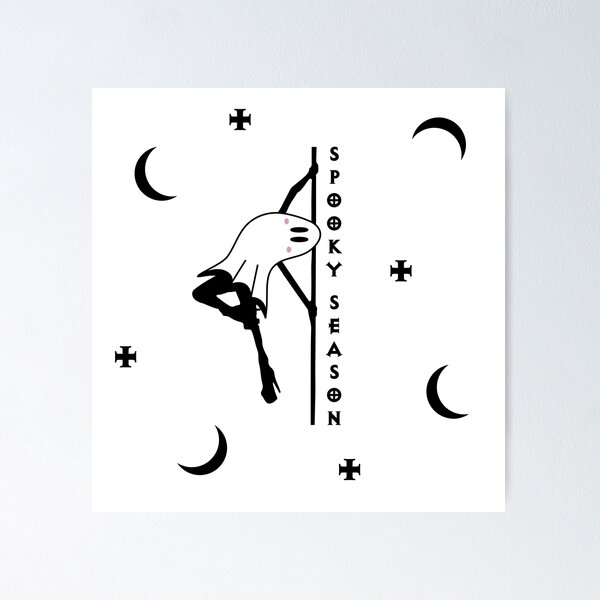 Item preview, Halloween Ghost in heels on a pole designed and sold by PoleHQ-Vault.