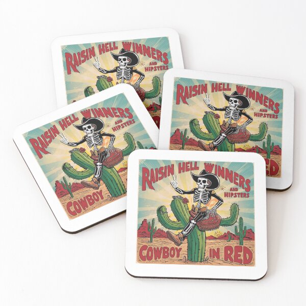 Item preview, Raisin Hell With The Hippies And The Cowboys POSTER designed and sold by inkfluenceart.