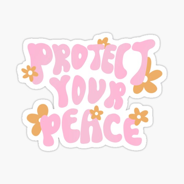 Item preview, Protect your Peace Typography designed and sold by DarlyJohn.