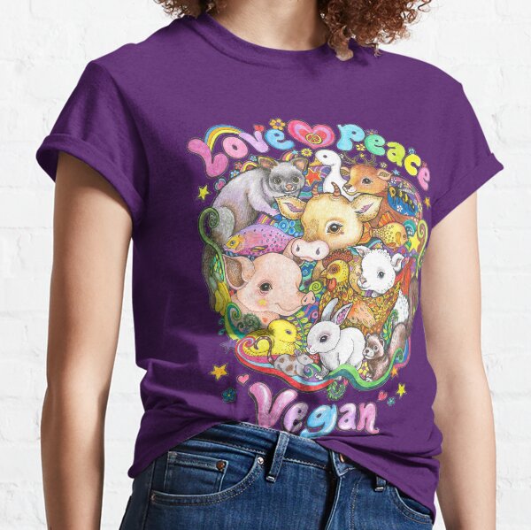 Love, Peace, Vegan Classic T-Shirt