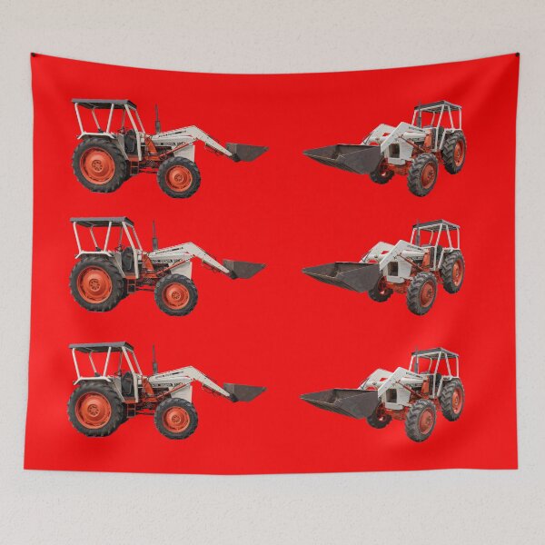 Item preview, white tractor, designed and sold by Millysuewood.