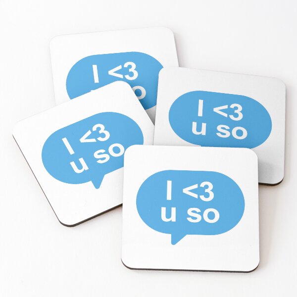 Item preview, I love you so - Blue message designed and sold by Daikon.