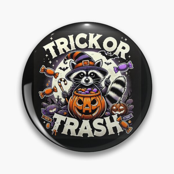 Item preview, Trick or Trash Mischievous Raccoon Halloween designed and sold by Flowrena.