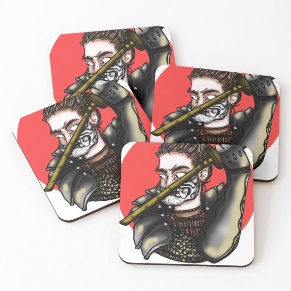 Item preview, Samurai warrior on red background designed and sold by RLalegre.