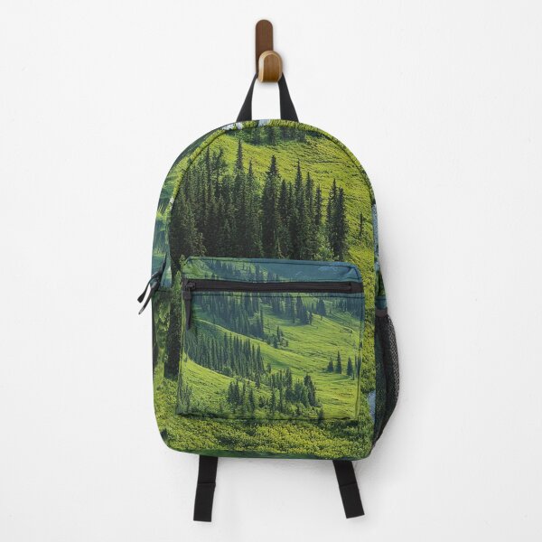 Item preview, Green valley with a meandering river surrounded by majestic mountains during the day. designed and sold by Jerhus.