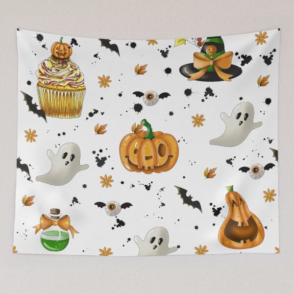 Item preview, Halloween  cute ghosts and pumpkin pattern - spooky and fun design designed and sold by Lucia85.