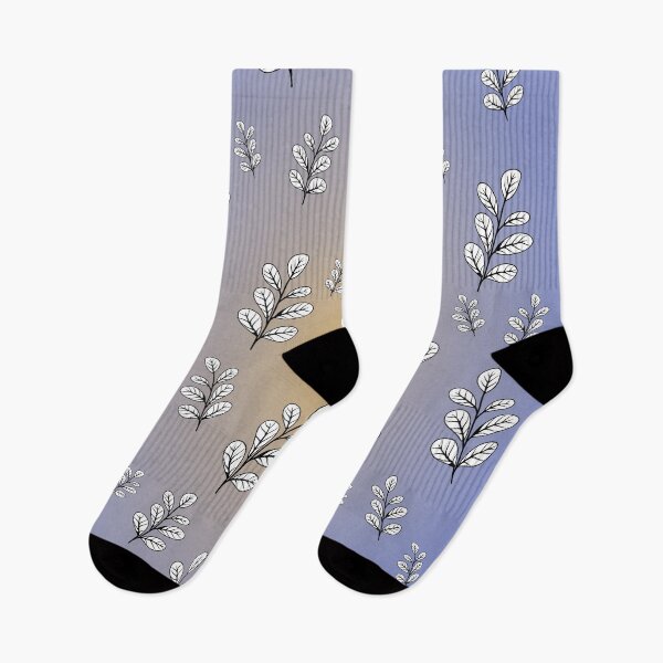 Item preview, Falling leaves, delicate autumn climate. Subtle, pastel gradient, blue, yellow, white, black. designed and sold by My-fake-places.