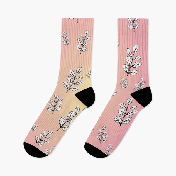 Item preview, Falling leaves, delicate autumn climate. Subtle, pastel gradient,  pink, yellow, white, black. designed and sold by My-fake-places.