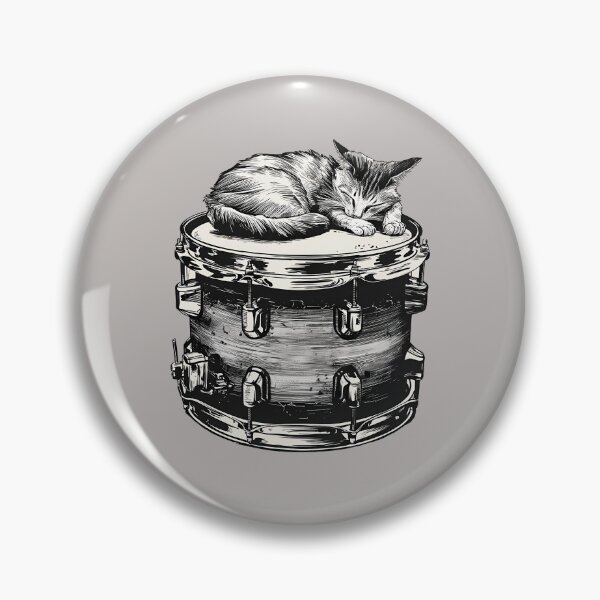 Item preview, Cat Drum Kitty Sleeping On Snare Drum designed and sold by wowwowmeow.