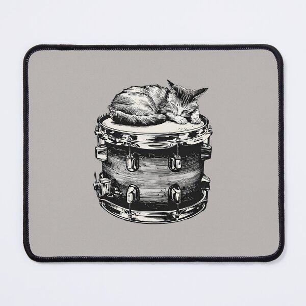 Item preview, Cat Drum Kitty Sleeping On Snare Drum designed and sold by wowwowmeow.