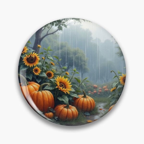 Item preview, Pumpkins in the Rain designed and sold by M-Y-A-R-T-.