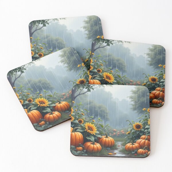 Item preview, Pumpkins in the Rain designed and sold by M-Y-A-R-T-.