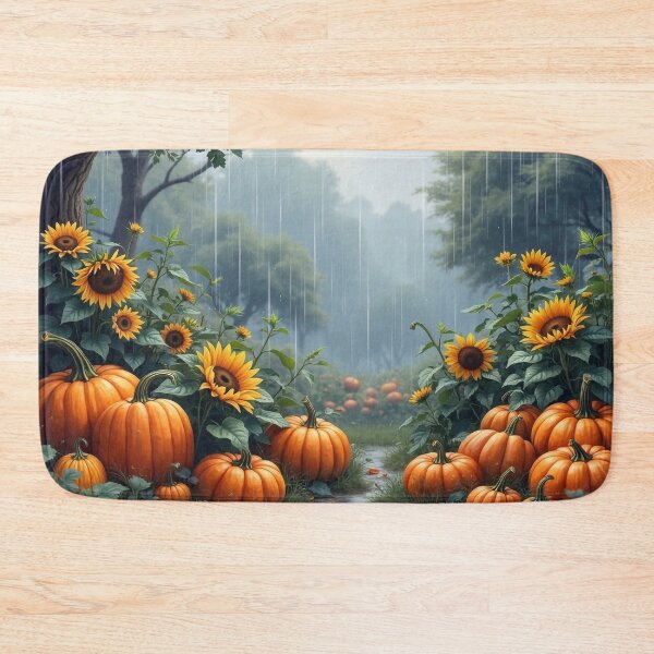 Item preview, Pumpkins in the Rain designed and sold by M-Y-A-R-T-.