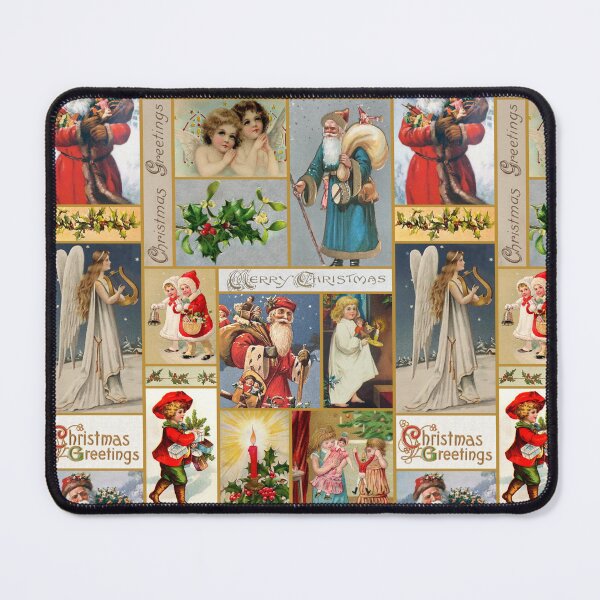 Item preview, Antique Victorian Merry Christmas Patchwork designed and sold by VintageStyle.