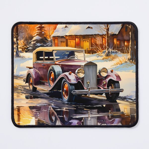 Item preview, Classic Car In Winter Wonderland designed and sold by RevUpDesign.