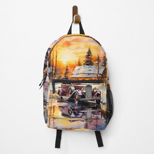 Item preview, Classic Car In Winter Wonderland designed and sold by RevUpDesign.