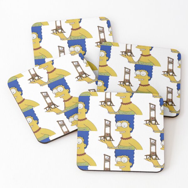 Item preview, Marge Simpson holding a small guillotine “I think they’re neat” designed and sold by loveleia.