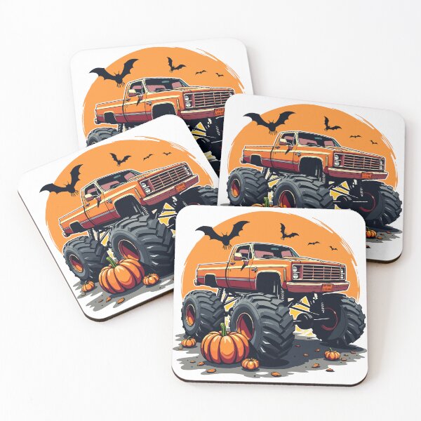 Item preview, Halloween Monster Truck with Pumpkins designed and sold by Quirky Shirts.