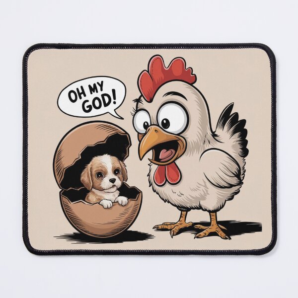 Item preview, chicken egg cute dog shocked hen designed and sold by tutoo clothes.