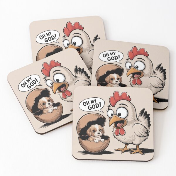 Item preview, chicken egg cute dog shocked hen  designed and sold by tutoo clothes.