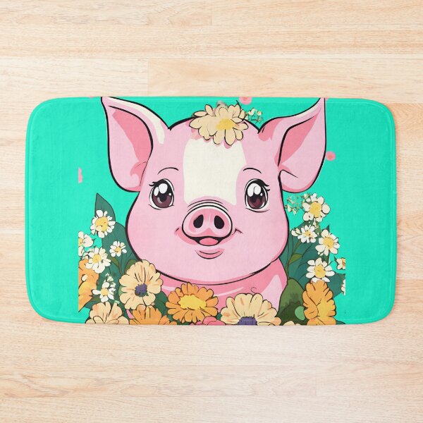 Item preview, Blossoming Piglet: Cute Floral Delight designed and sold by Vestina88.