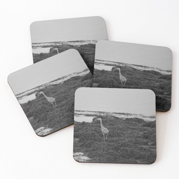 Item preview, Grey Heron Donegal Ireland Black and White designed and sold by eddiebarronshop.