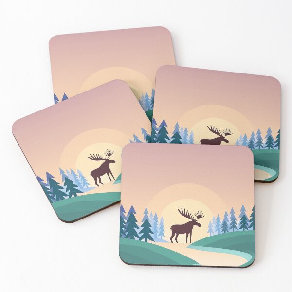 Item preview, Moose standing on a hill  designed and sold by PixelRoots.