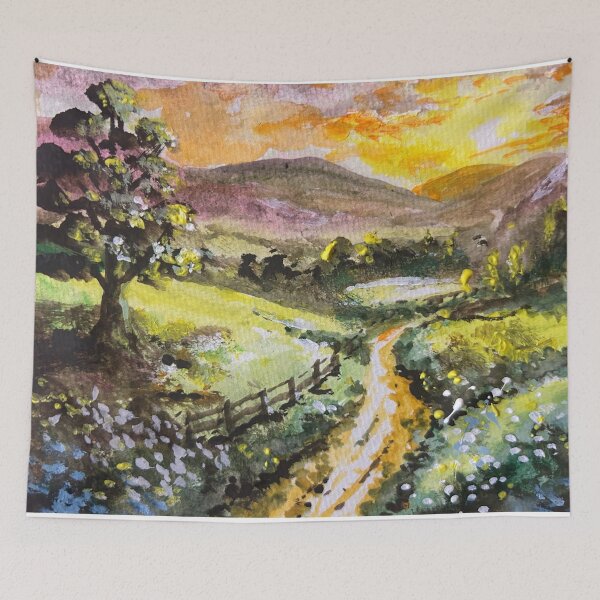 Item preview, Trail To The Pond Landscape Painting designed and sold by TheArtCave.
