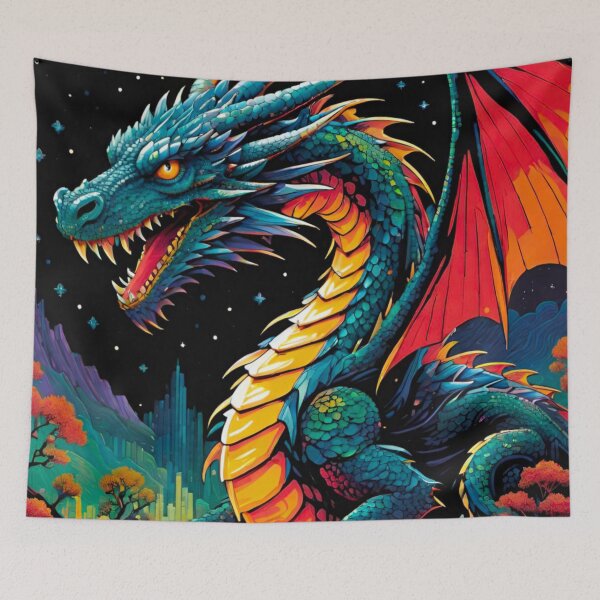 Item preview, Vibrant and Detailed Dragon in Full Glory designed and sold by GrizzlyCollective.
