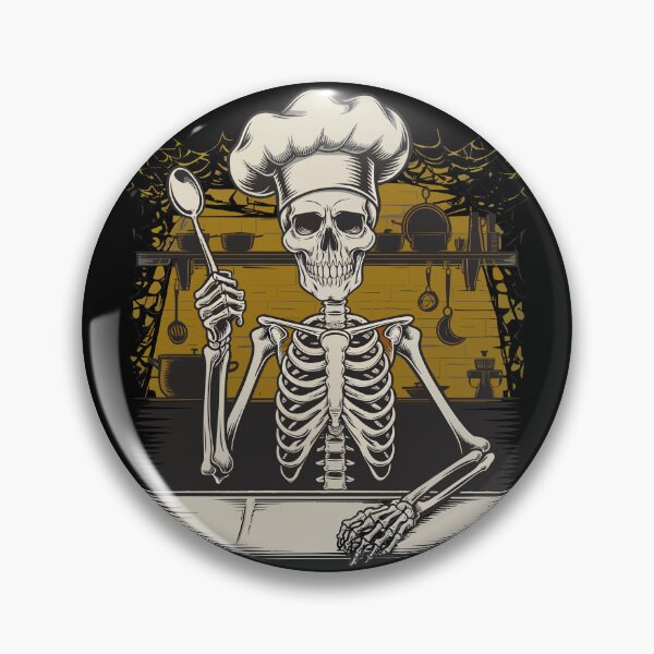 Item preview, Skeleton Chef Cooking with Spoon Halloween designed and sold by Quirky Shirts.