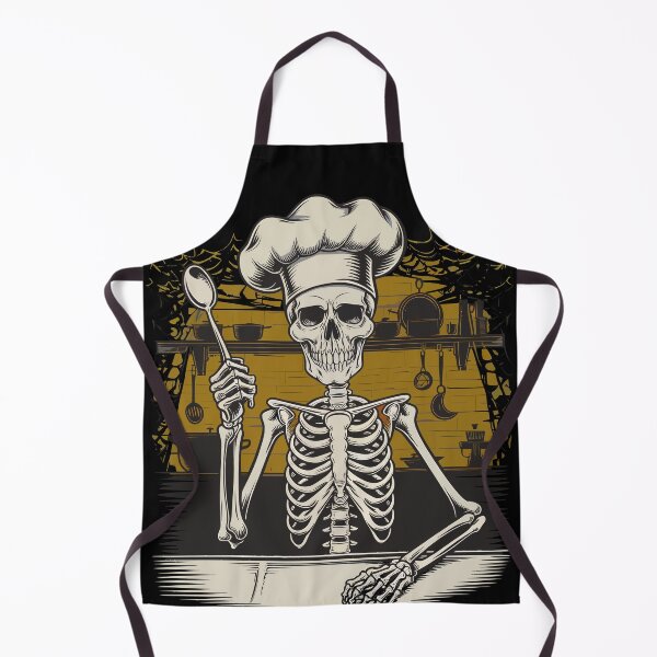 Item preview, Skeleton Chef Cooking with Spoon Halloween designed and sold by Quirky Shirts.