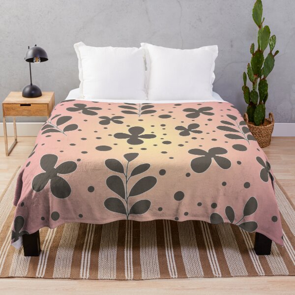 Item preview, Autumn flowers and falling leaves, delicate autumn atmosphere. Subtle, pastel gradient, salmon pink, orange, white, black. designed and sold by My-fake-places.