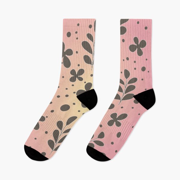 Item preview,  Autumn flowers and falling leaves, delicate autumn atmosphere. Subtle, pastel gradient, salmon pink, orange, white, black. designed and sold by My-fake-places.