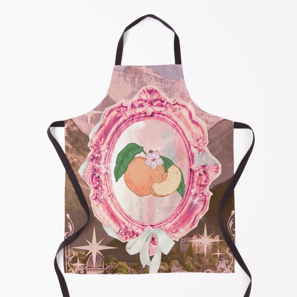 Artikelvorschau, Rosa Vintage mit rosa Rahmen und Pfirsichfrucht entworfen und verkauft von bowsbotanicals.