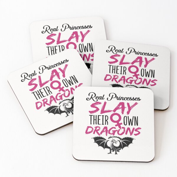 Item preview, Real Princesses Slay Their Own Dragons Funny Feminist Feminism designed and sold by jaygo.