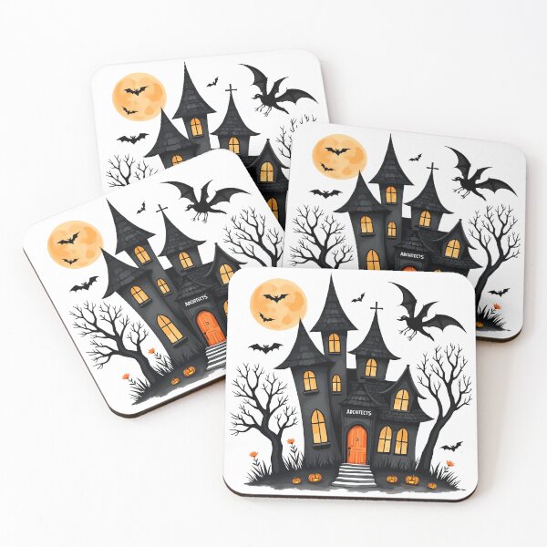 Artikelvorschau, Spukendes Architektenhaus Halloween entworfen und verkauft von Quirky Shirts.