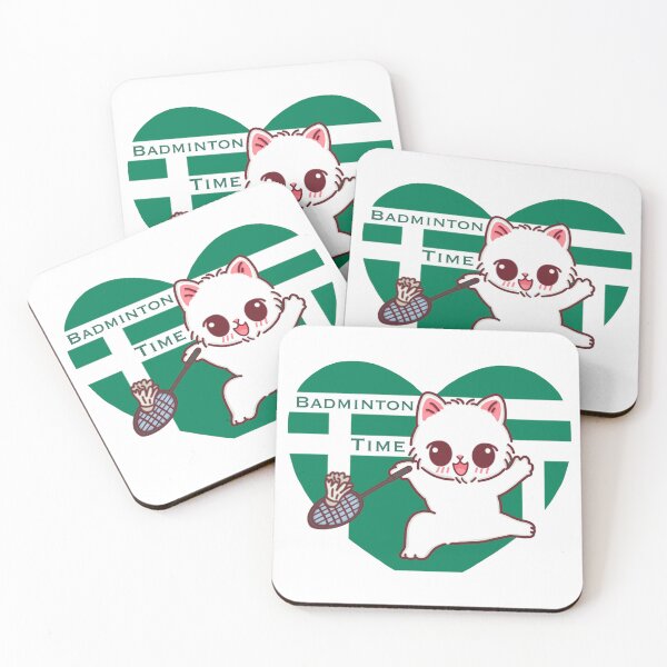 Item preview, Badminton Time with Cutie Cat designed and sold by BGMeYou.