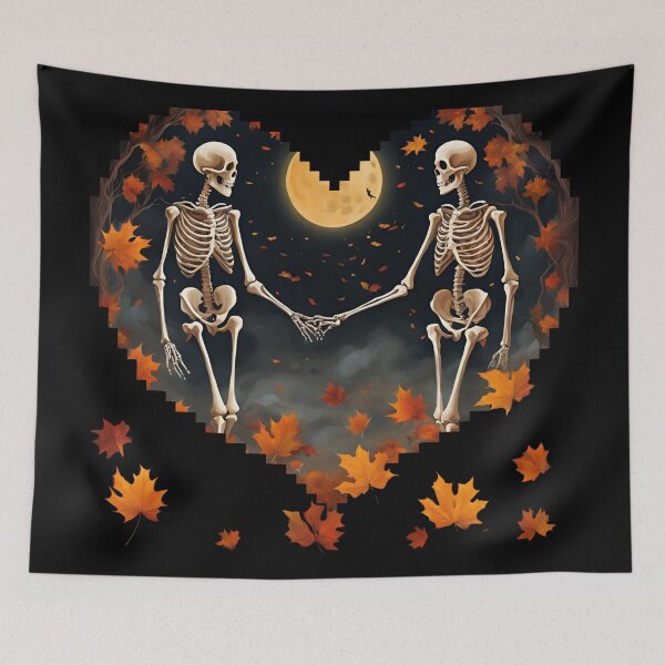 Item preview, Eternal Love: Skeletons in Love with Autumn Charm designed and sold by Hummy-studio.