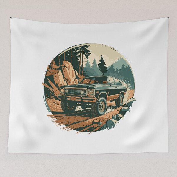 Item preview, Vintage Offroad Adventure Rugged 1970s Car in Nature off grid designed and sold by w1ckerman.