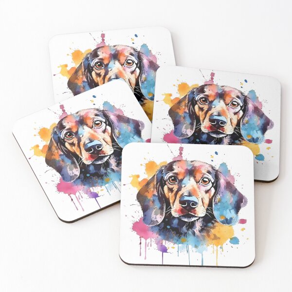 Artikelvorschau, Dackel | Farbenfrohes Aquarelldesign Nr. 6 entworfen und verkauft von MatsurexDesigns.