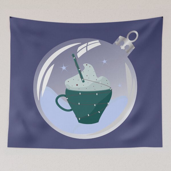 Item preview, Coffe cup Cappuccino in Christmas bauble designed and sold by CutieBlue.