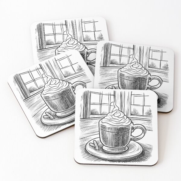 Item preview, Hot Chocolate Line Drawing designed and sold by GeoSketchWear.