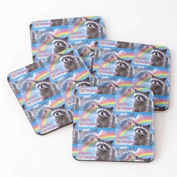 Item preview, Motivational raccoon meme cute designed and sold by loveleia.