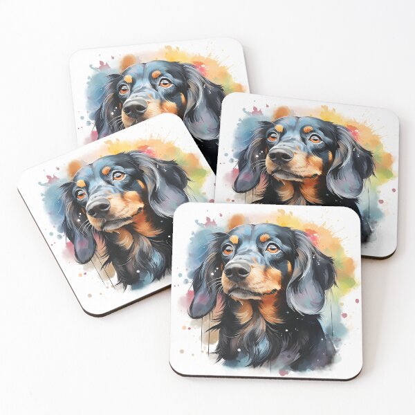 Artikelvorschau, Dackel | Farbenfrohes Aquarelldesign Nr. 13 entworfen und verkauft von MatsurexDesigns.