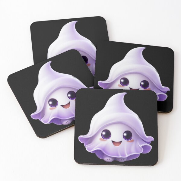 Item preview, Kawaii Halloween Ghost in White Witch Hat designed and sold by KawaiiArtStyle.
