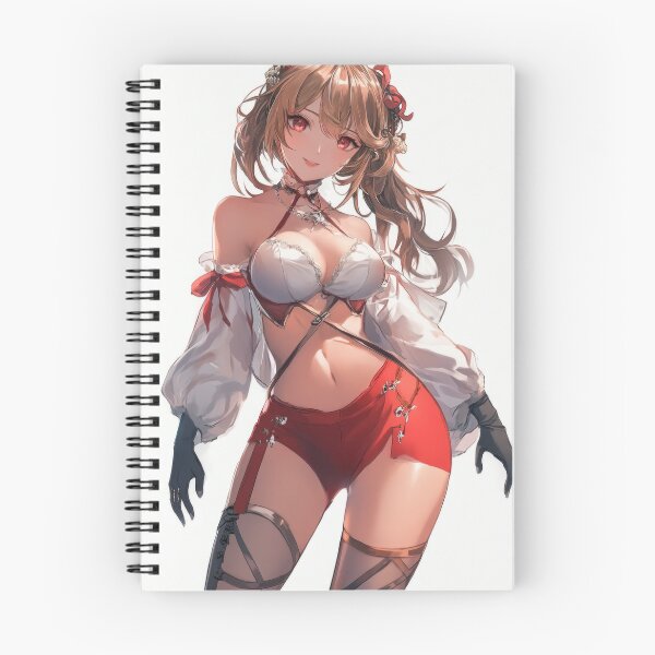 Item preview, Elegant character in bright red outfit with intricate details posing confidently against a white background. designed and sold by Jerhus.