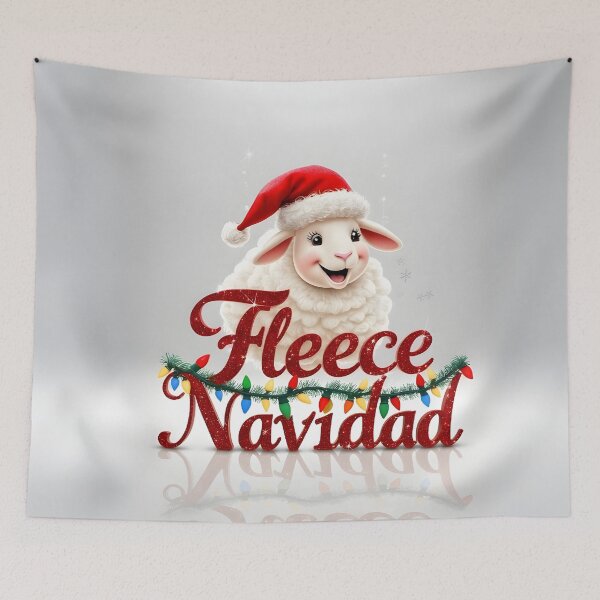 Item preview, Fleece Navidad - Cute Christmas Sheep with Lights designed and sold by LaLi-Designs.