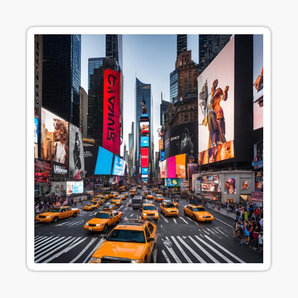 Artikel-Vorschau von Times Square New York – Lebendiges Stadtbild mit gelben Taxis, designt und verkauft von NiceArtsPlace.